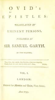 Tapa de Ovid ́s epistles: translated by eminent persons