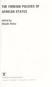 Tapa de The Foreign policies of African states