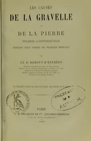 Tapa de Les causes de la gravelle et de la pierre