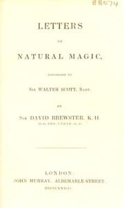 Tapa de Letters on natural magic, addressed to Sir W. Scott