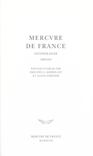 Tapa de Mercure de France