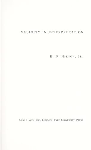 Tapa de Validity in interpretation