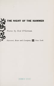 Tapa de The night of the hammer, poems