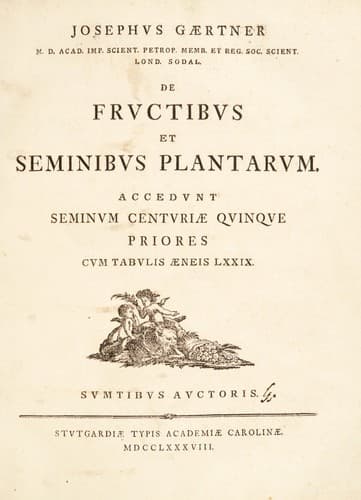 Tapa de De frvctibvs et seminibvs plantarvm