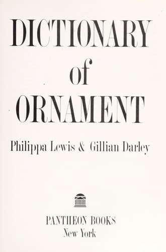 Tapa de Dictionary of ornament