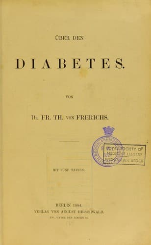 Tapa de Über den Diabetes