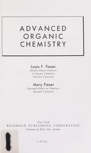 Tapa de Advanced organic chemistry