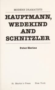 Tapa de Hauptmann, Wedekind, and Schnitzler