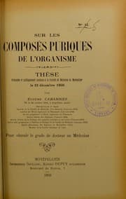 Tapa de Sur les compos©♭s puriques de l'organisme