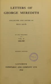 Tapa de Letters of George Meredith