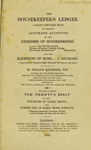 Tapa de The housekeeper's ledger