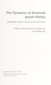 Tapa de The dynamics of American Jewish history