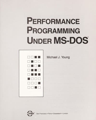 Tapa de Performance programming under MS-DOS