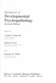 Tapa de Handbook of developmental psychopathology