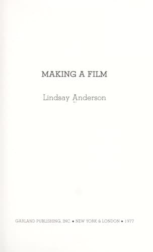 Tapa de Making a film