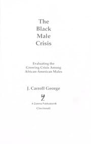 Tapa de The Black male crisis