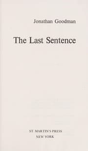 Tapa de The last sentence
