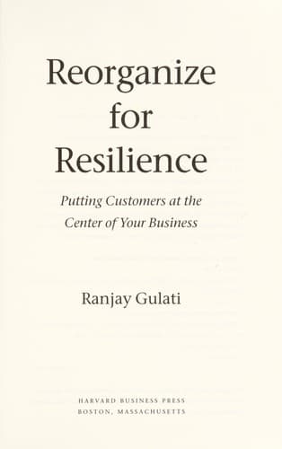 Tapa de Reorganize for resilience