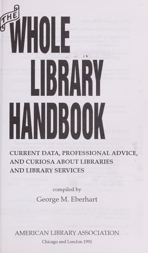 Tapa de The whole library handbook