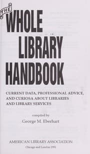 Tapa de The whole library handbook
