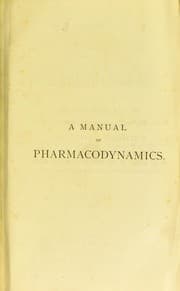 Tapa de A manual of pharmacodynamics
