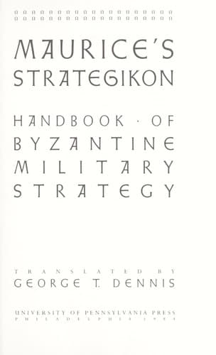 Tapa de Maurice's Strategikon