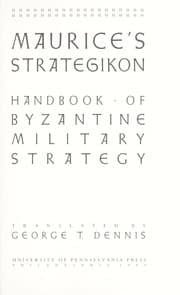 Tapa de Maurice's Strategikon