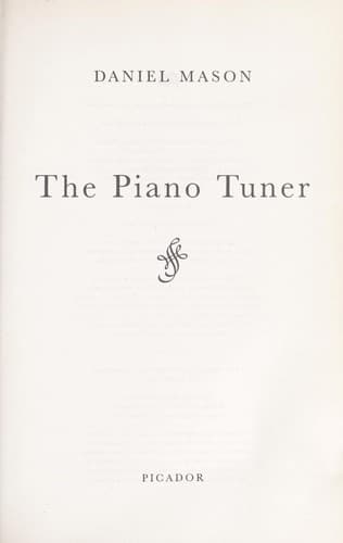 Tapa de The piano tuner