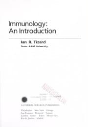Tapa de Immunology, an introduction