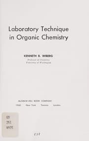 Tapa de Laboratory technique in organic chemistry
