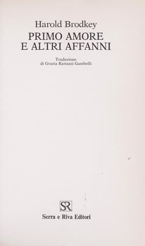Tapa de Primo amore e altri affanni