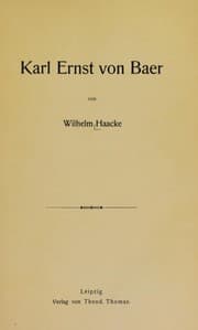 Tapa de Karl Ernst von Baer