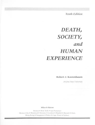 Tapa de Death, society, and human experience