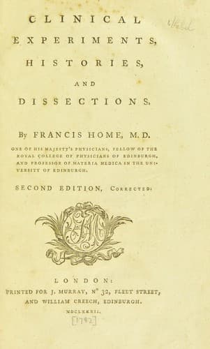 Tapa de Clinical experiments, histories, and dissections