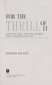 Tapa de For the Thrill of It