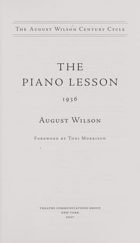 Tapa de The piano lesson