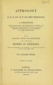 Tapa de Astrology as it is, not as it has been represented