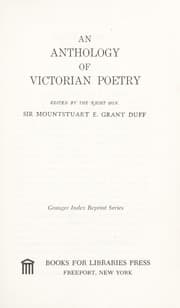 Tapa de An anthology of Victorian poetry