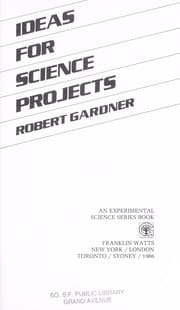 Tapa de Ideas for Science Projects (Experimental Science Series)