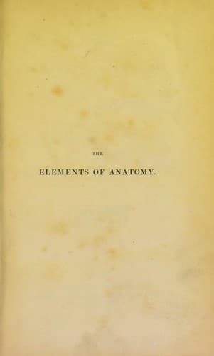 Tapa de The elements of anatomy