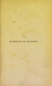 Tapa de The elements of anatomy