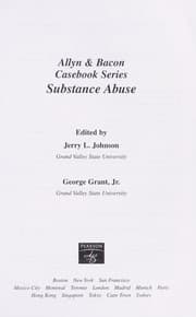 Tapa de Allyn & Bacon casebook series for substance abuse