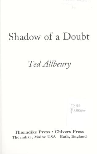 Tapa de Shadow of a doubt