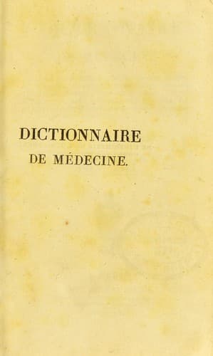 Tapa de Dictionnaire de m©♭decine