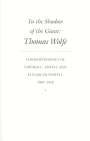 Tapa de In the shadow of the giant, Thomas Wolfe