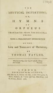 Tapa de The mystical initiations; or, Hymns of Orpheus