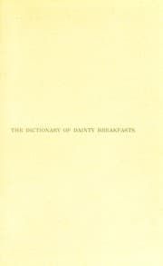 Tapa de The dictionary of dainty breakfasts