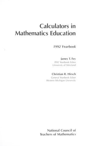 Tapa de Calculators in mathematics education