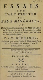 Tapa de Essais sur l'art d'imiter les eaux min©♭rales