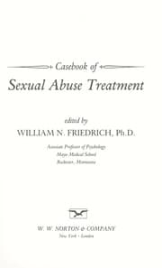 Tapa de Casebook of sexual abuse treatment